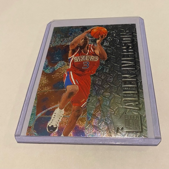 Allen Iverson RC Rookie 1996/97 Fleer Metal Basketball Card #201 Vintage - Picture 1 of 3